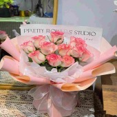 11支爱莎玫瑰扇形包装