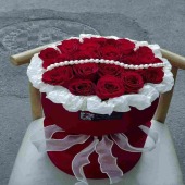 19支红玫瑰小香风花束