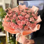 33支粉色康乃馨花束