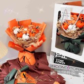 【万圣节】7颗棒棒糖花束混搭南瓜满天星万圣节花束赠橱窗袋