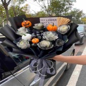 【万圣节】7支黑骑士万圣节糖果花束万圣节花束