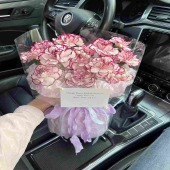 【奶油风花束】11支紫精灵康乃馨鲜花花束送妈妈送长辈花店送花上门