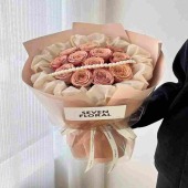 【不期而遇】11朵卡布奇诺花束生日礼物鲜花花束