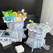 【零食随机/果冻颜色随机/装饰物品随机】7颗果冻小香风小花束