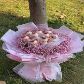 【六一儿童节】10瓶养乐多花束满天星零食花束养你一辈子花店免费送花上门