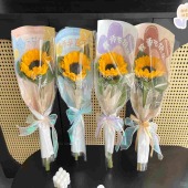 1支向日葵单支花束教师节背景纸
