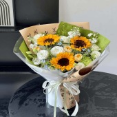 【乘风破浪】3支向日葵混搭花束花店送花上门