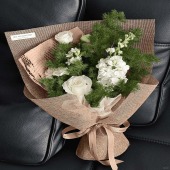 【放轻松】1支紫罗兰1支骄傲蓝星花蓬莱松鲜花花束花店送花上门