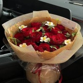 【今日美好】19支红玫瑰紫罗兰鲜花花束送女友送媳妇花店送花上门