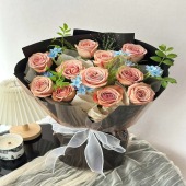 【花无语，芬芳于心】11支卡布奇诺蓝星花鲜花花束送女友送闺蜜送媳妇花店送花上门