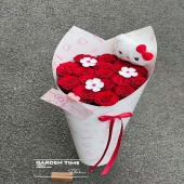 【HelloKitty】15支红玫瑰HelloKitty花束送女友送媳妇鲜花店送花上门
