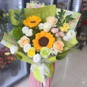 2支向日葵混搭花束送老师