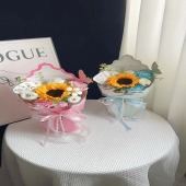 1支向日葵蝴蝶尖尖角花束