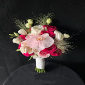 【燕尔新婚】11支弗洛伊德粉雪山混搭手捧花结婚手捧领证手捧花花店送花上门