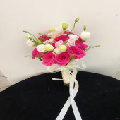 【喜成连理】15支弗洛伊德粉雪山混搭手捧花结婚手捧领证手捧花花店送花上门