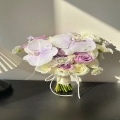 【天赐良缘】11支紫玫瑰骄傲混搭手捧花结婚手捧领证手捧花花店送花上门