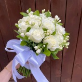 【心心相印】11支白玫瑰茉莉混搭手捧花结婚手捧领证手捧花花店送花上门