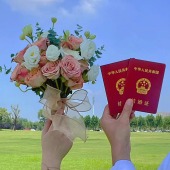 【花好月圆】19支卡布奇诺手捧花结婚手捧领证手捧花花店送花上门