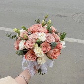 【喜气生辉】19支卡布奇诺手捧花结婚手捧领证手捧花花店送花上门