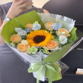 【向阳而生】1支向日葵混搭花束送女友送朋友鲜花店送花上门