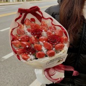 【草莓圣诞树】24颗草莓圣诞树花束送女友鲜花店送花上门