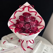 【圣诞】19支红玫瑰圣诞树花束送女友送媳妇鲜花店送花上门