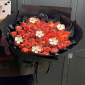 【不能莓有你】52颗草莓花束送女友送媳妇鲜花店送花上门